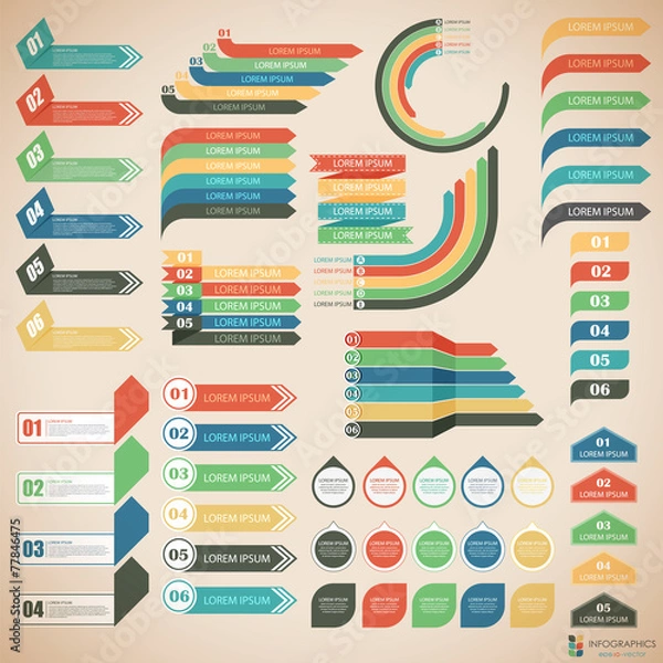 Obraz Set elements of infographics