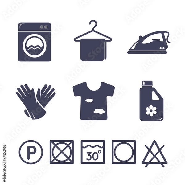 Obraz Laundry icons set