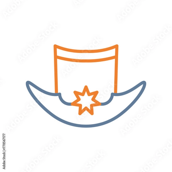 Fototapeta Hat Line Two Color Icon