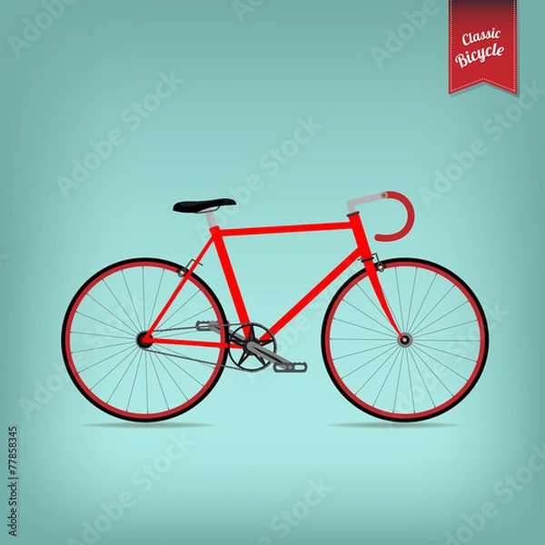 Fototapeta Retro Illustration Vector Bicycle