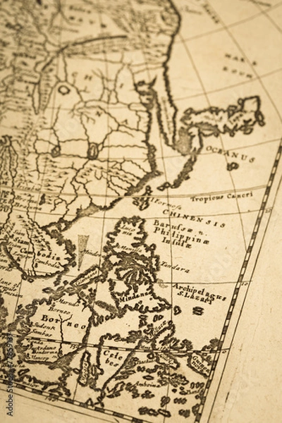 Fototapeta 古地図　東アジア