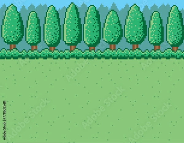 Obraz RPG風ドット絵　背景　森