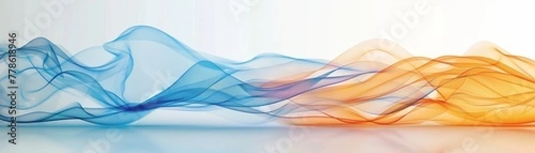 Obraz A graph with red and blue lines showing a downward trend