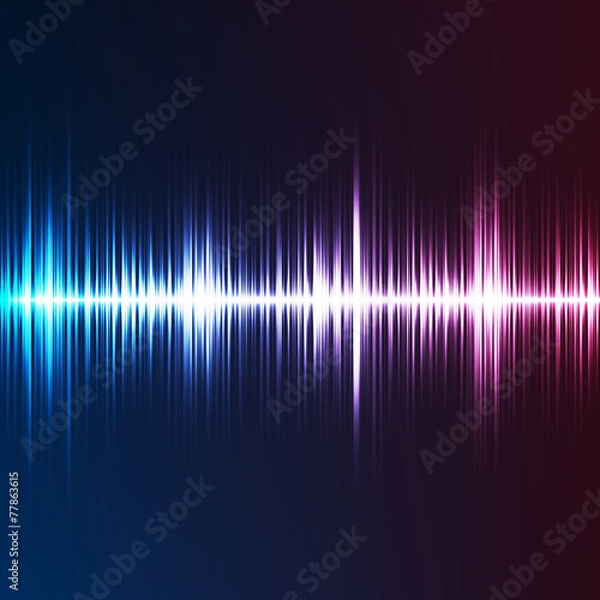 Obraz Abstract music equalizer. colorful vector illustration.