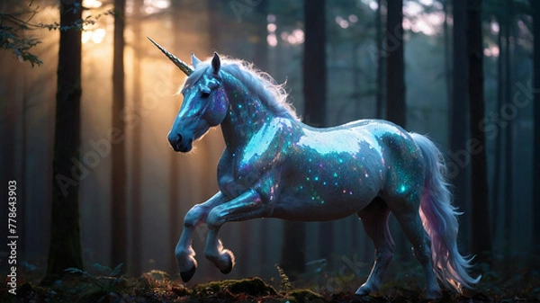 Fototapeta Whispers of the Cosmos Enigma of the Iridescent Slime Enchantress