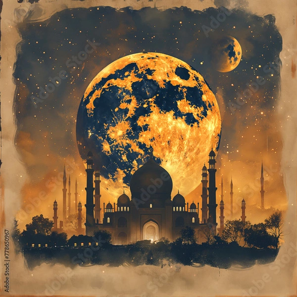 Obraz Eid Mubarak social media post background