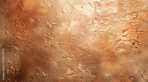 Fototapeta Vintage Grunge Wall Texture with Old Brown Paper Overlay