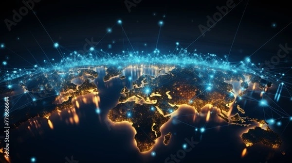 Obraz Global Network Nodes