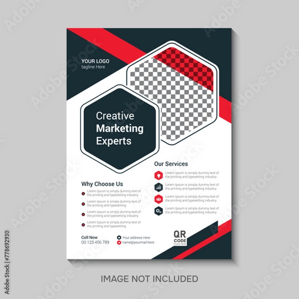 Obraz Corporate flyer design template