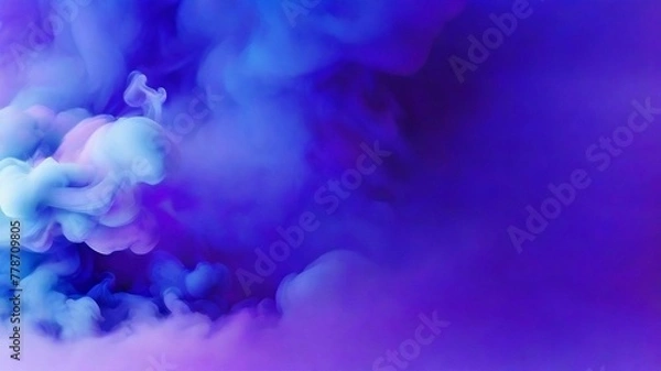 Obraz color explosion background smoke cloud texture vibrant neon blue magenta pink steam splashes dark