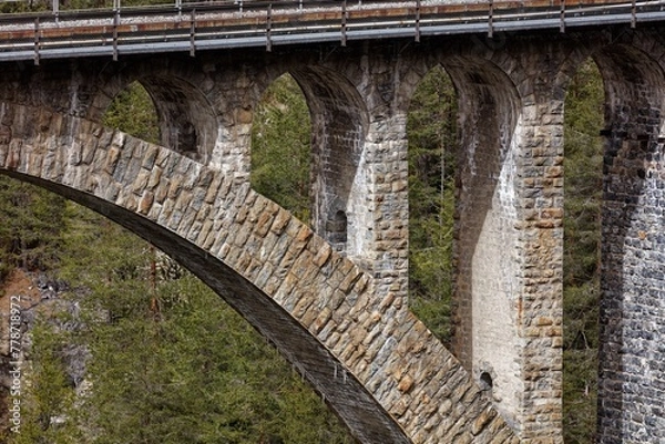 Fototapeta Detail views of Wiesen Viaduct