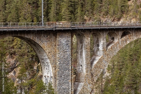 Fototapeta Detail views of Wiesen Viaduct