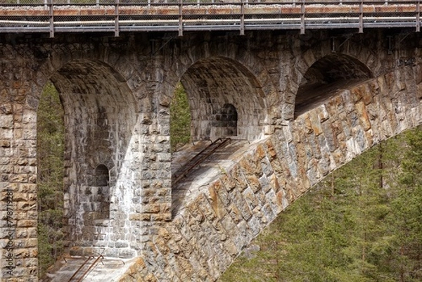 Fototapeta Detail views of Wiesen Viaduct