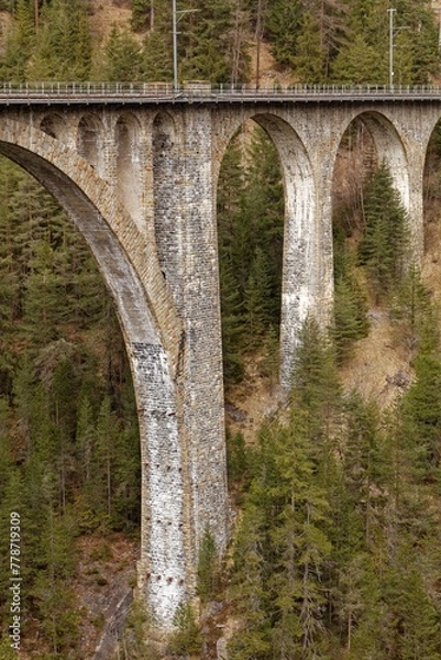 Fototapeta Detail views of Wiesen Viaduct
