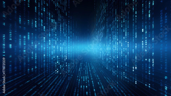 Obraz Binary code abstract internet concept background