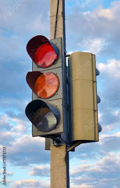 Obraz A broken signal light