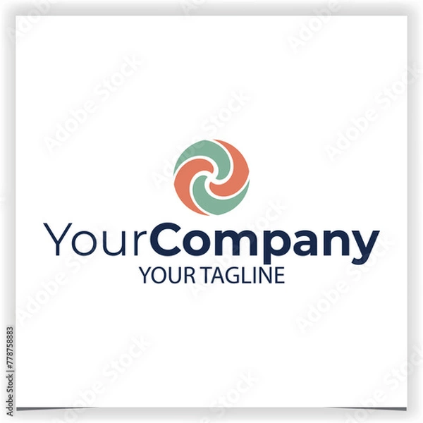 Obraz twist circle logo design template vector