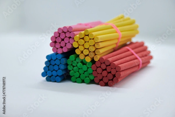 Obraz wooden counting sticks