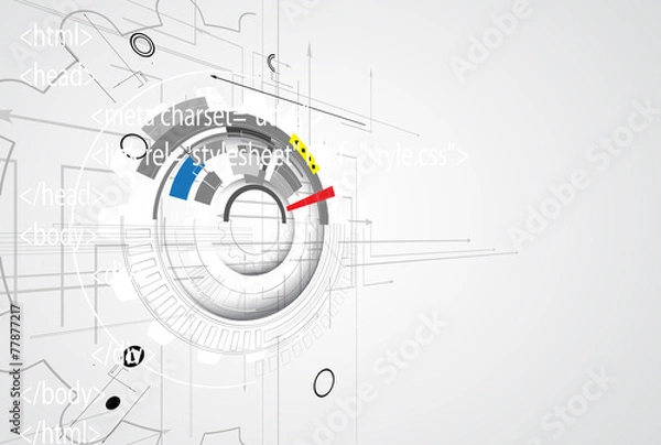 Obraz abstract technology background Business & development direction