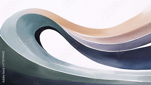 Fototapeta wavy lines that flows smoothly like smoke