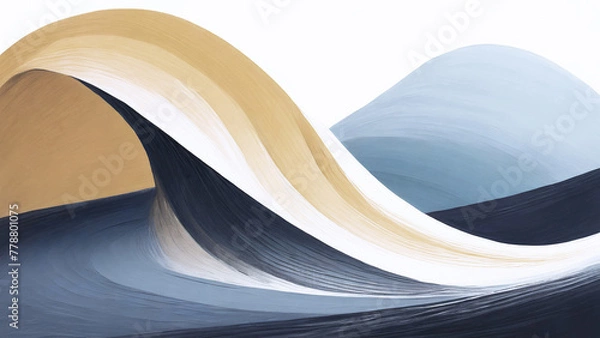 Fototapeta wavy lines that flows smoothly like smoke