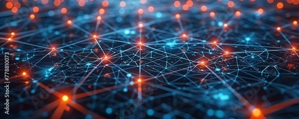 Fototapeta Information technology representing the futuristic big data. Into the future concept