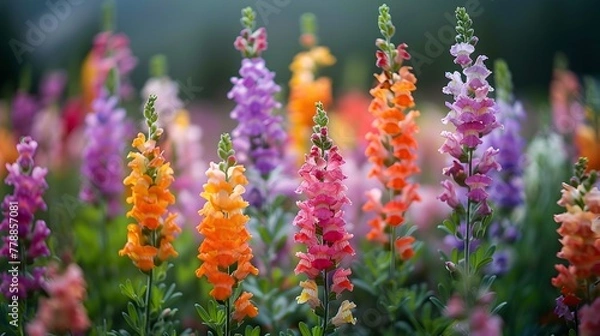 Obraz Vibrant Snapdragon Field A Dynamic of Documentary and Editorial Photography