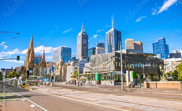 Fototapeta Federation Square w Melbourne w Australii.