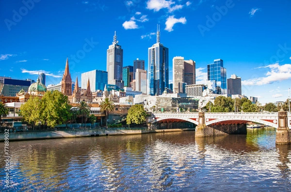 Obraz Panoramę Melbourne z widokiem na stację Flinders Street