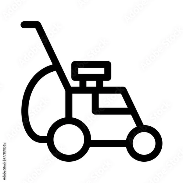 Obraz lawn mower icon or logo isolated sign symbol vector illustration - high quality black style vector icons