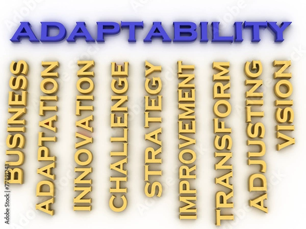 Fototapeta 3d image Adaptability issues concept word cloud background