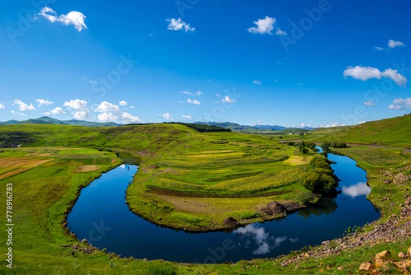Fototapeta Oxbow on the Maletsunyane River