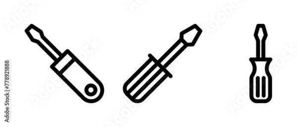 Fototapeta screwdrivers icon or logo isolated sign symbol vector illustration - high quality black style vector icons
