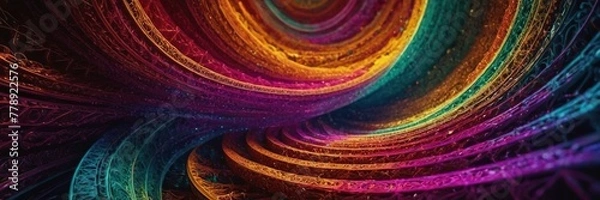 Fototapeta colorful silk textured fabric surface for design purpose.with Generative AI technology	