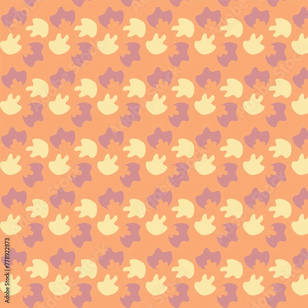 Obraz Seamless flowewrs and leaves pattern. Vector illustration