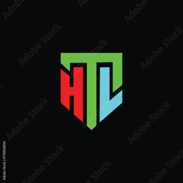 Fototapeta HTL Letter Initial Logo Design Template Vector Illustration
