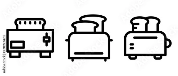 Fototapeta toaster icon or logo isolated sign symbol vector illustration - high quality black style vector icons