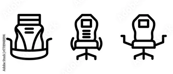 Fototapeta gaming chair icon or logo isolated sign symbol vector illustration - high quality black style vector icons

