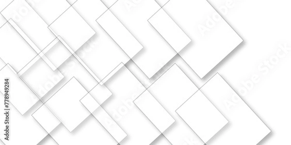 Fototapeta banner pattern. White and grey modern minimalistic pale geometric. Geometric triangular or polygonal line shapes, stylist geometric line background.