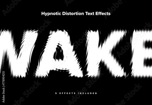 Fototapeta 5 Hypnotic Distortion Text Effects