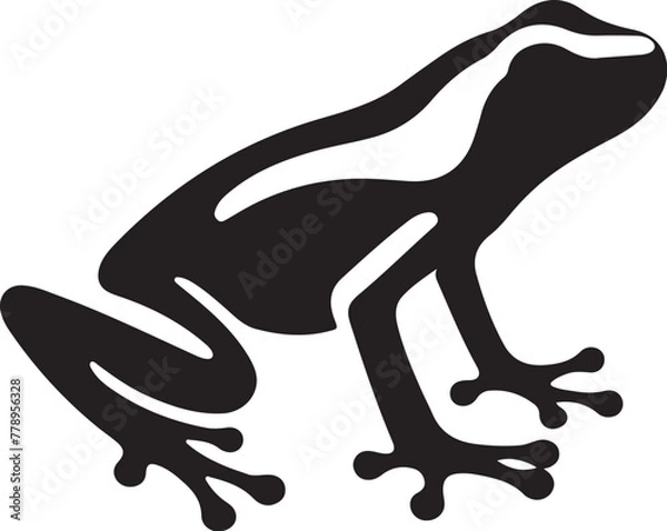 Fototapeta VECTORIZED POISONO FROG SILHOUETTE FOR DIGITAL CONTENT CREATION, VECTORIZED AMAZON POISONO FROG IMAGES FOR PRINTS, DIGITAL STIKERS, SOCIAL NETWORKS AND ANIMATED LOGOS