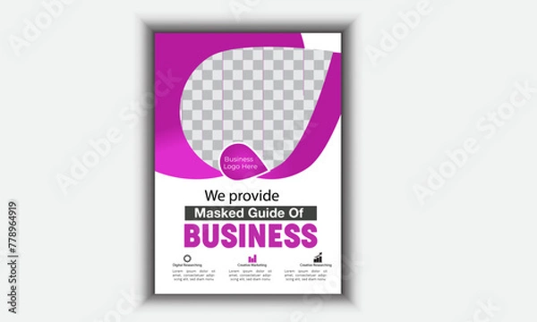 Fototapeta Modern  stylish business flyer multipurpose creative corporate design.