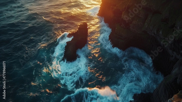 Obraz Sunset over the Madeira Seashore