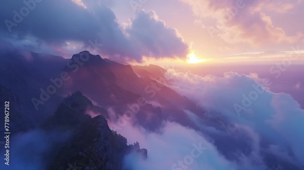 Obraz Sunrise in Mountains