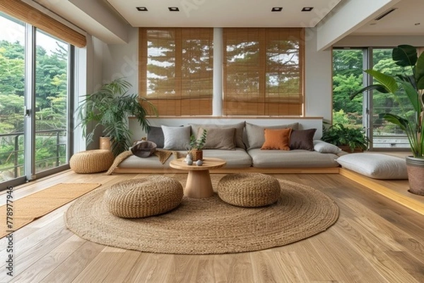 Fototapeta small modern comfortable minimalist living room inspiration ideas