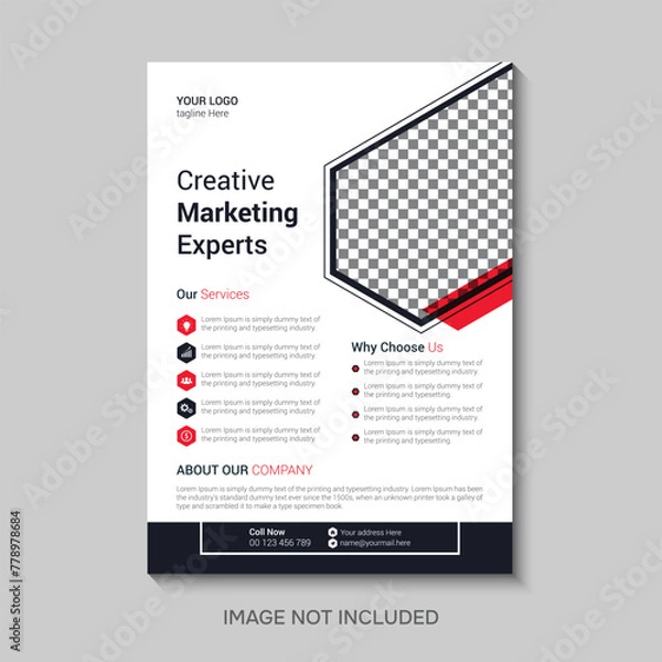 Obraz Corporate flyer design template