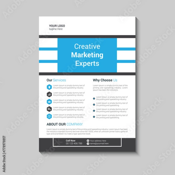 Obraz Corporate flyer design template