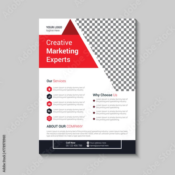 Obraz Corporate flyer design template