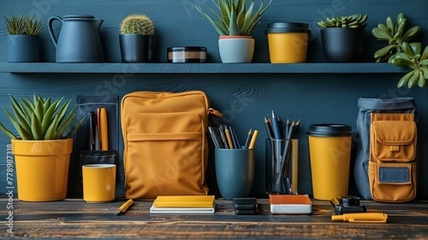 Fototapeta Document the role of promotional products in marketing and brand recognition as companies leverage custom merchandise to connect with customers and clients. 