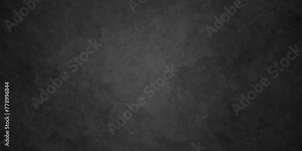 Fototapeta Dark black slate texture in natural pattern with high resolution for background wall. Black abstract grunge background. Dark rock texture black stone. Background of blank natural aged blackboard wall.